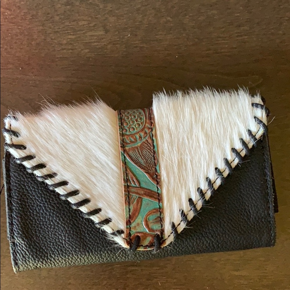 Cowhide Wristlet